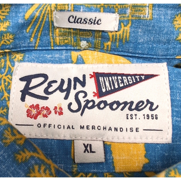 Reyn Spooner University UCLA Bruins Hawaiian Shirt Mens XL Blue Gold NEW NWT - Picture 7 of 15